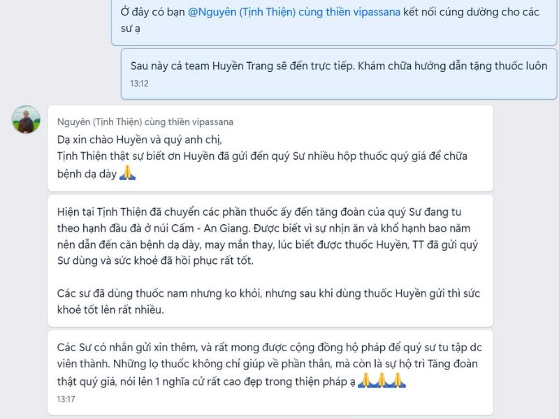 Cúng Dường Thuốc Chữa Bệnh Cho Các Sư
